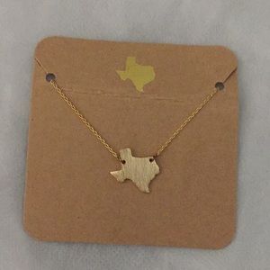 TEXAS Gold Tone Necklace Francesca’s NEW